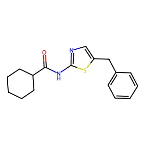 N-(5-benzyl-1,3-thiazol-2-yl)cyclohexanecarboxamide structure