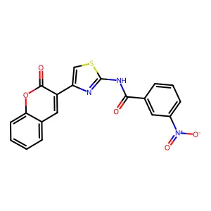 3-nitro-N-(4-(2-oxo-2H-chromen-3-yl)thiazol-2-yl)benzamide structure