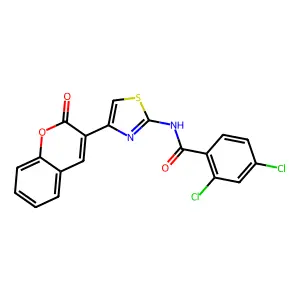 2,4-dichloro-N-[4-(2-oxo-2H-chromen-3-yl)-1,3-thiazol-2-yl]benzamide structure
