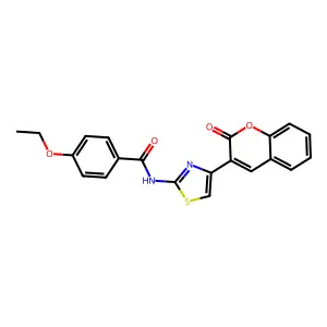 4-ethoxy-N-[4-(2-oxo-2H-chromen-3-yl)-1,3-thiazol-2-yl]benzamide structure