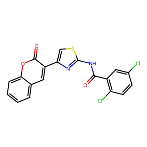 2,5-dichloro-N-[4-(2-oxo-2H-chromen-3-yl)-1,3-thiazol-2-yl]benzamide structure