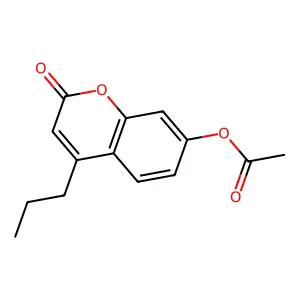 2-oxo-4-propyl-2H-chromen-7-yl acetate structure