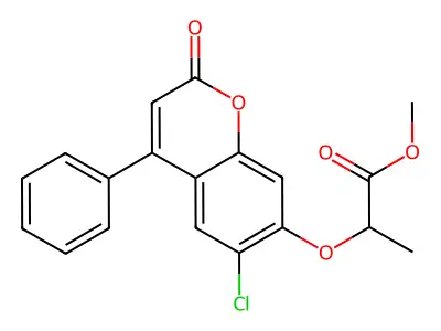 methyl 2-[(6-chloro-2-oxo-4-phenyl-2H-chromen-7-yl)oxy]propanoate structure