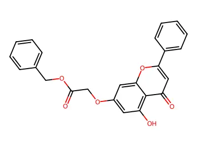 benzyl 2-[(5-hydroxy-4-oxo-2-phenyl-4H-chromen-7-yl)oxy]acetate structure