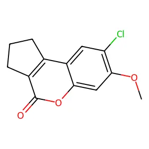 8-chloro-7-methoxy-2,3-dihydrocyclopenta[c]chromen-4(1H)-one structure
