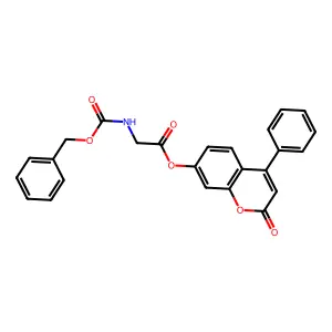 2-oxo-4-phenyl-2H-chromen-7-yl N-[(benzyloxy)carbonyl]glycinate structure