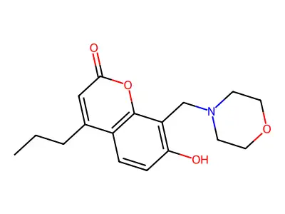 7-hydroxy-8-(morpholin-4-ylmethyl)-4-propyl-2H-chromen-2-one structure