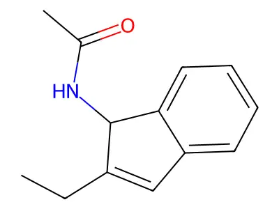 N-(2-ethyl-1H-inden-1-yl)acetamide structure