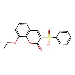 3-(benzenesulfonyl)-8-ethoxy-2H-chromen-2-one structure