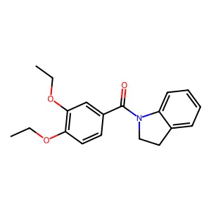 (3,4-Diethoxyphenyl)-(2,3-dihydroindol-1-yl)methanone structure