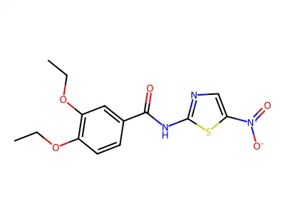 3,4-diethoxy-N-(5-nitro-1,3-thiazol-2-yl)benzamide structure