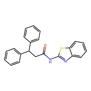 N-(1,3-Benzothiazol-2-yl)-3,3-diphenylpropanamide structure