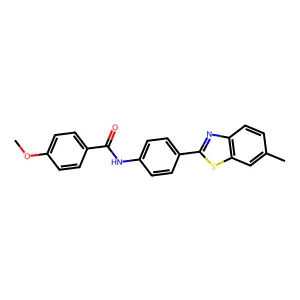 4-methoxy-N-[4-(6-methyl-1,3-benzothiazol-2-yl)phenyl]benzamide structure