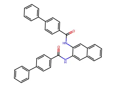 4-phenyl-N-[3-[(4-phenylbenzoyl)amino]naphthalen-2-yl]benzamide structure