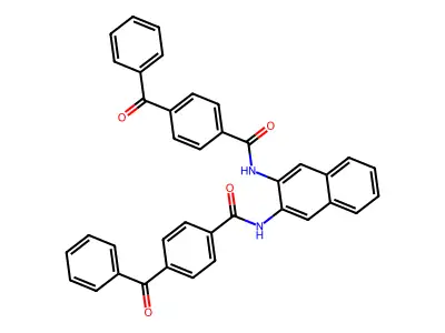 4-benzoyl-N-[3-[(4-benzoylbenzoyl)amino]naphthalen-2-yl]benzamide structure