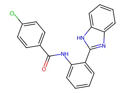 N-[2-(1H-benzimidazol-2-yl)phenyl]-4-chlorobenzamide structure