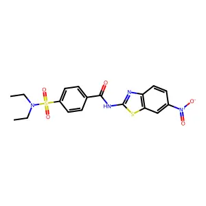 4-(diethylsulfamoyl)-N-(6-nitro-1,3-benzothiazol-2-yl)benzamide structure