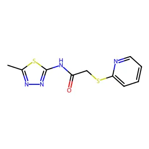 N-(5-methyl-1,3,4-thiadiazol-2-yl)-2-pyridin-2-ylsulfanylacetamide structure
