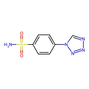 4-(1H-1,2,3,4-tetrazol-1-yl)benzene-1-sulfonamide structure