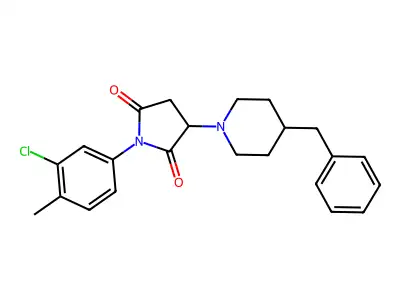 3-(4-Benzylpiperidin-1-yl)-1-(3-chloro-4-methylphenyl)pyrrolidine-2,5-dione structure
