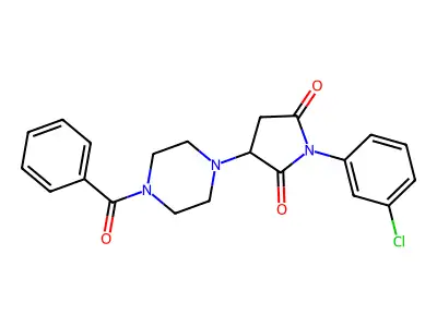 3-(4-Benzoylpiperazin-1-yl)-1-(3-chlorophenyl)pyrrolidine-2,5-dione structure