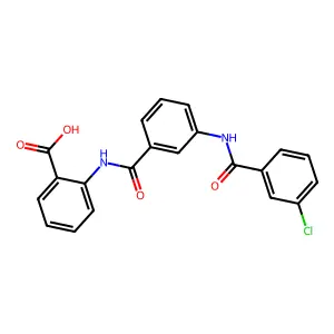 2-({3-[(3-Chlorobenzoyl)amino]benzoyl}amino)benzoic acid structure