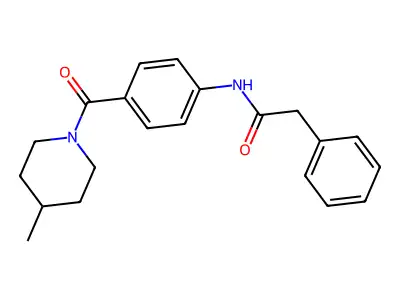 N-[4-(4-methylpiperidine-1-carbonyl)phenyl]-2-phenylacetamide structure