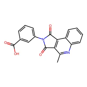 3-(4-Methyl-1,3-dioxopyrrolo[3,4-c]quinolin-2-yl)benzoic acid structure
