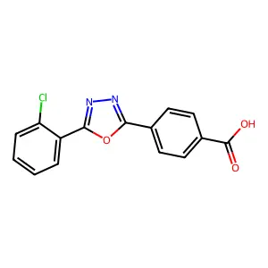 4-[5-(2-Chlorophenyl)-1,3,4-oxadiazol-2-yl]benzoic acid structure