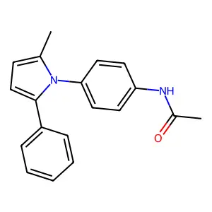 N-[4-(2-methyl-5-phenyl-1H-pyrrol-1-yl)phenyl]acetamide structure