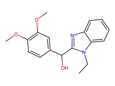 (3,4-Dimethoxyphenyl)-(1-ethylbenzimidazol-2-yl)methanol structure
