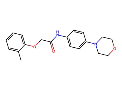 2-(2-methylphenoxy)-N-(4-morpholin-4-ylphenyl)acetamide structure