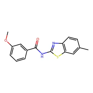 3-methoxy-N-(6-methyl-1,3-benzothiazol-2-yl)benzamide structure