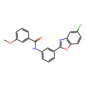 N-[3-(5-chloro-1,3-benzoxazol-2-yl)phenyl]-3-methoxybenzamide structure