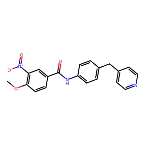 4-methoxy-3-nitro-N-[4-(pyridin-4-ylmethyl)phenyl]benzamide structure