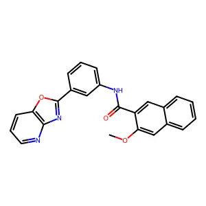 3-methoxy-N-(3-[1,3]oxazolo[4,5-b]pyridin-2-ylphenyl)-2-naphthamide structure