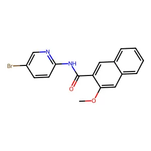 N-(5-bromopyridin-2-yl)-3-methoxynaphthalene-2-carboxamide structure