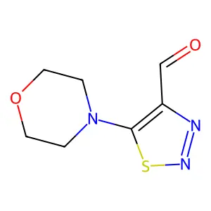 1,2,3-Thiadiazole-4-carboxaldehyde, 5-(4-morpholinyl)- structure