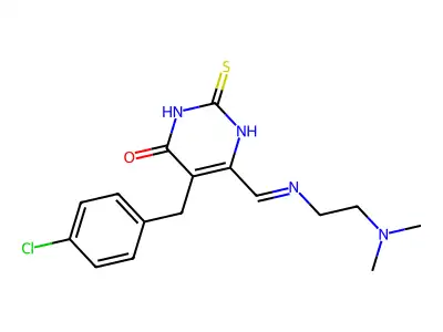 5-[(4-chlorophenyl)methyl]-6-[2-(dimethylamino)ethyliminomet structure