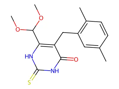 6-(dimethoxymethyl)-5-[(2,5-dimethylphenyl)methyl]-2-sulfany structure
