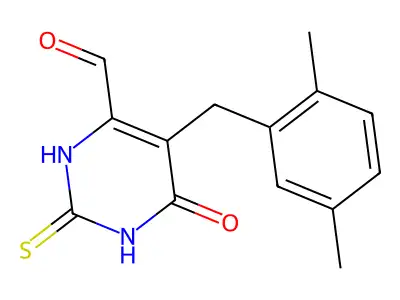 5-[(2,5-dimethylphenyl)methyl]-4-oxo-2-sulfanylidene-1H-pyri structure