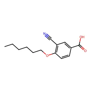 3-Cyano-4-(hexyloxy)benzoic acid structure