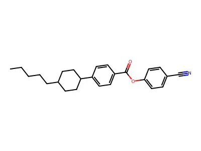 p-Cyanophenyl trans-p-(4-pentylcyclohexyl)benzoate structure