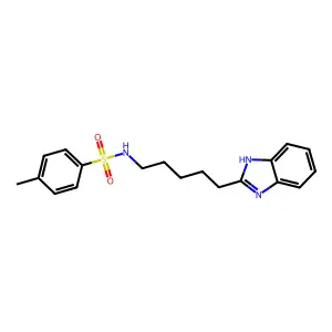 N-[5-(1H-benzimidazol-2-yl)pentyl]-4-methylbenzenesulfonamide structure