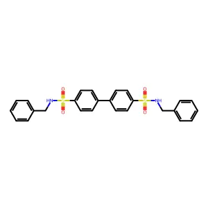 N4,N4'-dibenzyl-[1,1'-biphenyl]-4,4'-disulfonamide structure