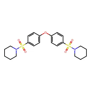 1-{4-[4-(Piperidine-1-sulfonyl)phenoxy]benzenesulfonyl}piperidine structure