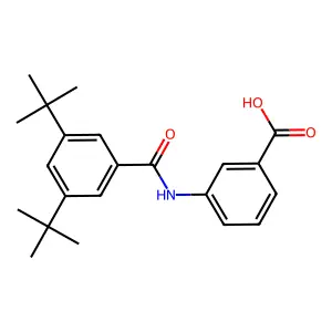 3-{[(3,5-Di-tert-butylphenyl)carbonyl]amino}benzoic acid structure
