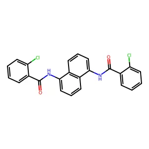 2-chloro-N-[5-[(2-chlorobenzoyl)amino]naphthalen-1-yl]benzamide structure