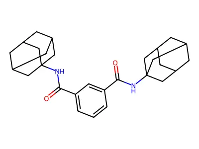 1-N,3-N-bis(1-adamantyl)benzene-1,3-dicarboxamide structure