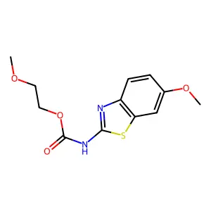 2-Methoxyethyl 6-methoxy-1,3-benzothiazol-2-ylcarbamate structure